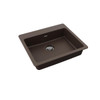 Elkay Quartz Classic 25" x 22" x 5-1/2", Single Bowl Drop-in ADA Sink with Perfect Drain, Mocha