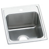 Elkay Lustertone Classic Stainless Steel 17" x 20" x 10-1/8" 1-Hole Single Bowl Drop-in Sink