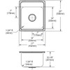 Elkay Lustertone Classic Stainless Steel 17" x 20" x 10-1/8" 1-Hole Single Bowl Drop-in Sink