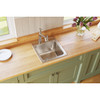 Elkay Lustertone Classic Stainless Steel 17" x 20" x 10-1/8" 2-Hole Single Bowl Drop-in Sink
