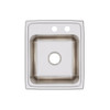 Elkay Lustertone Classic Stainless Steel 17" x 20" x 10-1/8" MR2-Hole Single Bowl Drop-in Sink
