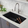 Blanco 442939: Performa Collection 33" Undermount 60/40 Double Bowl Kitchen Sink with Low Divide - Coal Black