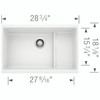 Blanco 519453 Precis Cascade Single - White Undermount