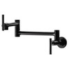 Elkay Avado Wall Mount Single Hole Pot Filler Kitchen Faucet with Lever Handles Matte Black