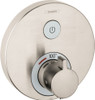 Hansgrohe 15744821 ShowerSelect S Thermostatic Trim for 1 Function, Round in Brushed Nickel