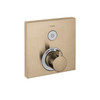 Hansgrohe 15762141 ShowerSelect Thermostatic Trim for 1 Function, Square in Brushed Bronze