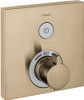 Hansgrohe 15762141 ShowerSelect Thermostatic Trim for 1 Function, Square in Brushed Bronze