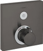 Hansgrohe 15762341 ShowerSelect Thermostatic Trim for 1 Function, Square in Brushed Black Chrome