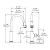 Elkay Explore Single Hole Kitchen Faucet with Pull-down Spray and Forward Only Lever Handle Antique Steel