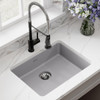 Elkay Quartz Classic 25" x 18-1/2" x 5-1/2", Single Bowl Undermount ADA Sink with Perfect Drain, Greystone