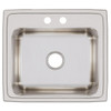 Elkay Lustertone Classic Stainless Steel 22" x 19-1/2" x 10-1/8" 2-Hole Single Bowl Drop-in Sink with Quick-clip