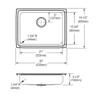 Elkay Lustertone Classic Stainless Steel 25" x 19-1/2" x 5-1/2" Single Bowl Drop-in ADA Sink