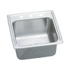 Elkay Lustertone Classic Stainless Steel 19-1/2" x 19" x 10-1/8" 2-Hole Single Bowl Drop-in Laundry Sink with Quick-clip