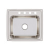 Elkay Lustertone Classic Stainless Steel 22" x 19-1/2" x 10-1/8" 4-Hole Single Bowl Drop-in Sink