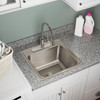 Elkay Lustertone Classic Stainless Steel 19-1/2" x 19" x 10-1/8" 1-Hole Single Bowl Drop-in Laundry Sink