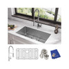 Elkay Crosstown 16 Gauge Stainless Steel 32-1/2" x 18" x 10" Single Bowl Undermount Sink Kit with Faucet