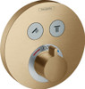 Hansgrohe 15743141 ShowerSelect S Thermostatic Trim for 2 Functions, Round in Brushed Bronze