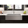 Elkay Crosstown 16 Gauge Stainless Steel 35-7/8" x 20-1/4" x 9" Single Bowl Tall Farmhouse Sink Kit