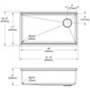 Elkay Crosstown 16 Gauge Workstation Stainless Steel, 31-1/2" x 18-1/2" x 9" Single Bowl Undermount Sink Kit