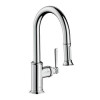 AXOR 16584801  Montreux 2-Spray Prep Kitchen Faucet, Pull-Down Steel Optik