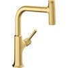 Hansgrohe 4855250 Locarno High Arc Kitchen Faucet, 2-Spray Pull-Out, 1.75 GPM in Brushed Gold Optic