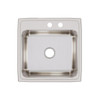 Elkay Lustertone Classic Stainless Steel 22" x 22" x 10-1/8", MR2-Hole Single Bowl Drop-in Sink