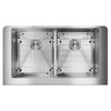 Elkay Crosstown 18 Gauge Stainless Steel 35-7/8" x 20-1/4" x 9", Equal Double Bowl Farmhouse Sink Kit with Aqua Divide