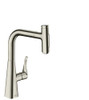 Hansgrohe 73822801 Metris Select Prep Kitchen Faucet, 2-Spray Pull-Out, 1.75 GPM in Steel Optic