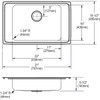 Elkay Lustertone Classic Stainless Steel 31" x 19-1/2" x 5-1/2", 2LM-Hole Single Bowl Drop-in Classroom ADA Sink