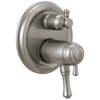 Delta Cassidy T27T997-SS Traditional 2-Handle TempAssure 17T Series Valve Trim with 6-Setting Integrated Diverter in Stainless Finish