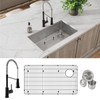 Elkay Crosstown 18 Gauge Stainless Steel 31-1/2" x 18-1/2" x 9" Single Bowl Undermount Sink & Faucet Kit with Bottom Grid & Drain