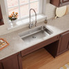 Elkay Lustertone Classic Stainless Steel 30-1/2" x 18-1/2" x 5-3/8" Single Bowl Undermount ADA Sink w/Perfect Drain