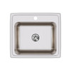 Elkay Lustertone Classic Stainless Steel 22" x 19-1/2" x 10-1/8" 1-Hole Single Bowl Drop-in Sink with Perfect Drain