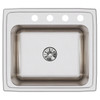 Elkay Lustertone Classic Stainless Steel 22" x 19-1/2" x 10-1/8" 4-Hole Single Bowl Drop-in Sink with Perfect Drain