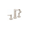 Hansgrohe 31331821 Metropol Classic Widespread Faucet 160 with Lever Handles and Pop-Up Drain, 1.2 GPM in Brushed Nickel