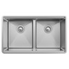 Elkay Crosstown 18 Gauge Workstation Stainless Steel 31-1/2" x 18-1/2" x 9" Equal Double Bowl Sink Kit with Aqua Divide