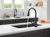 Delta Broderick 9190T-BL-DST Single Handle Pull-Down Kitchen Faucet With Touch2O Technology in Matte Black Finish