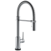 Delta Trinsic: Single Handle Pull-Down Spring Spout Kitchen Faucet with Touch2O Technology Arctic Stainless