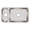 Elkay Lustertone Classic Stainless Steel, 32-1/4" x 18-1/4" x 7-3/4" 30/70 Double Bowl Undermount Sink