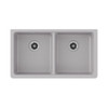 Elkay Quartz Classic 33" x 18-1/2" x 5-1/2", Double Bowl Undermount ADA Sink with Perfect Drain, Greystone