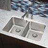 Elkay Lustertone Classic Stainless Steel 31-1/4" x 20" x 9-7/8" Equal Double Bowl Undermount Sink