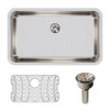 Elkay Lustertone Classic Stainless Steel, 30-1/2" x 18-1/2" x 7-1/2", Single Bowl Undermount Sink Kit w/Perfect Drain