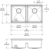 Elkay Crosstown 16 Gauge Workstation Stainless Steel, 31-1/2" x 18-1/2" x 9" Equal Double Bowl Sink Kit with Aqua Divide