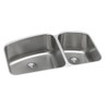 Elkay Lustertone Classic Stainless Steel 32-3/4" x 21" x 9", 60/40 Double Bowl Undermount Sink with Perfect Drain