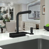 Hansgrohe 73836671 Aquno Select Kitchen Faucet, 2-Spray Pull-Out, 1.75 GPM in Matte Black