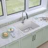 Elkay Quartz Classic 25" x 22" x 9-1/2" Single Bowl Drop-in Sink Kit with Filtered Faucet White