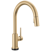 Delta Trinsic: VoiceIQ Single-Handle Pull-Down Kitchen Faucet with Touch2O Technology Champagne Bronze