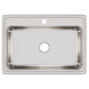 Elkay Lustertone Classic Stainless Steel 31" x 22" x 7-5/8", 1-Hole Single Bowl Drop-in Sink with Quick-clip