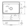 Elkay Lustertone Classic Stainless Steel 31" x 22" x 7-5/8", 1-Hole Single Bowl Drop-in Sink with Quick-clip