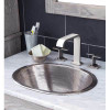 Native Trails CPS555 LAGUNA Hammered Copper Bathroom Vessel Sink Brushed Nickel